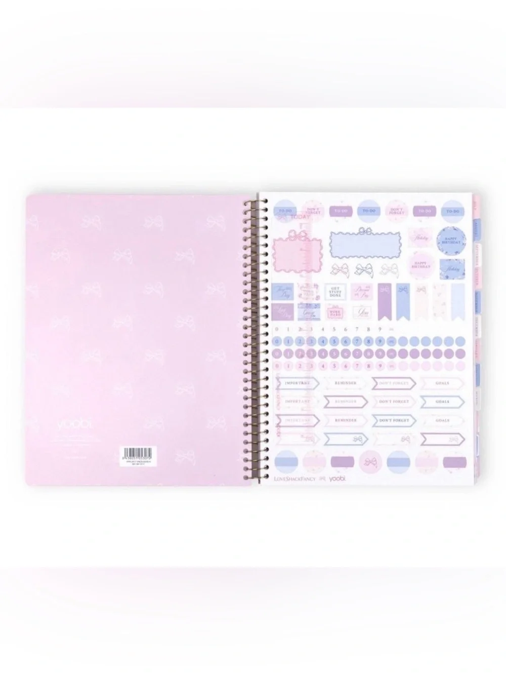 NWT LoveShackFancy x Target Yoobi Ribbon Rosa Teacher Planner